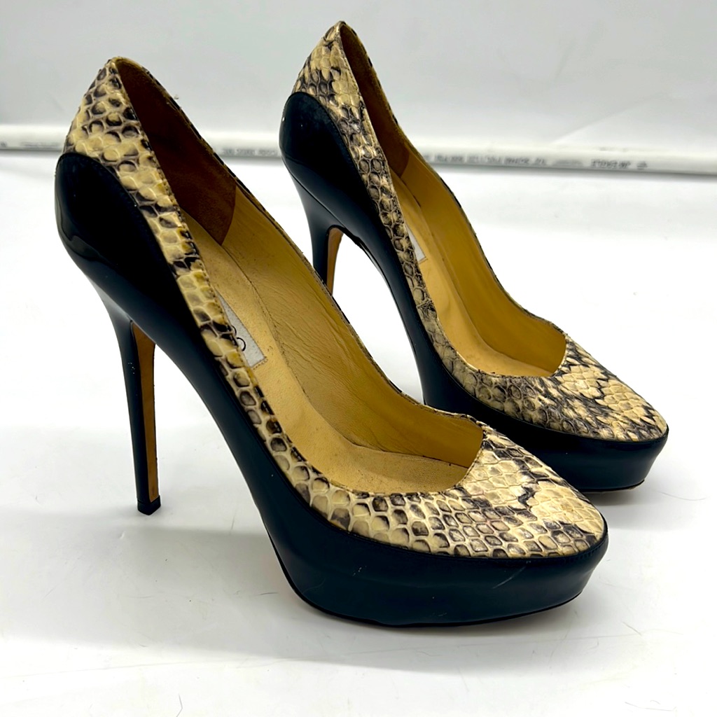 Jimmy Choo Snake Skin Platform Heels : Size 38